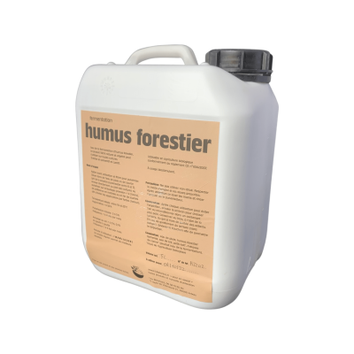 Fermented forest humus in 5L container